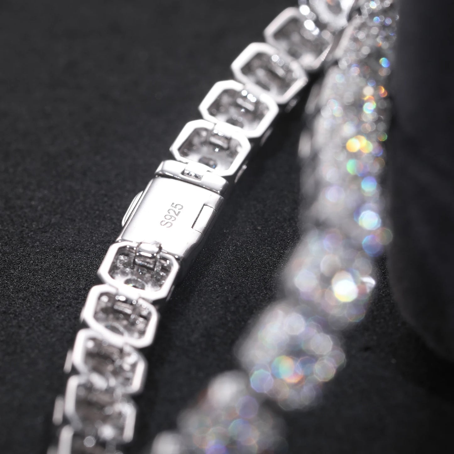 Iced Out Moissanite Halo Tennis Bracelet for Women Men S925 Sterling Silver 18k Gold Plated Jewelry with GRA Bracelets Gifts