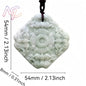 Light Green Natural Jade Flower Heart Pendant Necklace Real Jewellery Carved Gemstone Fashion Charm Amulet Gifts for Women Men