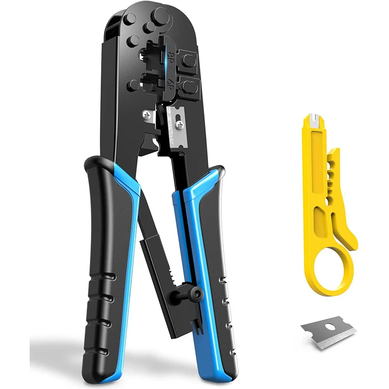 RJ45 Crimper RJ11 RJ45 Crimping Tool Ethernet Network LAN Cable Crimper Cutter Stripper Plier for 6P 8P RJ11 RJ12 RJ45