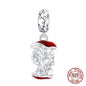 Fit 925 Original Bracelets Zircon Skeleton Angel Celtic Knot Trinity Knot 925 Silver Charms Beads DIY Birthday Jewelry Gift