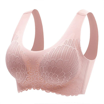 Secret Dig Women No Steel Ring Bar Push Up Lace Bustier Bra Thin Comfortable Breathable Underwear Intimates Removable Padding