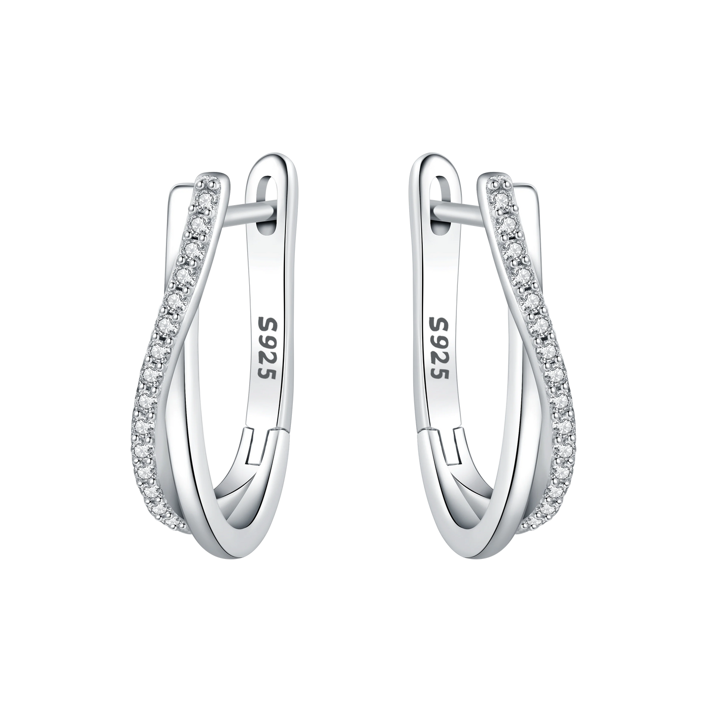 CYMYSS 2025 New 925 Sterling Silver Classic Hollow-out Versatile Hoop Earrings for Women Fine Jewelry Ideal Birthday Party Gifts