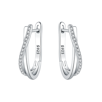 CYMYSS 2025 New 925 Sterling Silver Classic Hollow-out Versatile Hoop Earrings for Women Fine Jewelry Ideal Birthday Party Gifts