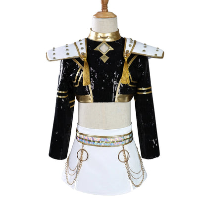 Kids Rumi Cosplay Costume Kpop Demons Children Disguise Halloween Carnival Party Clothing