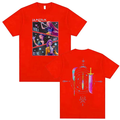 Hot Sale Kpop Demon Hunters Merch T Shirt Men Women Clothing Harajuku Fashion Aesthetic T Shirts Casual 100_ Cotton T-shirt Tops