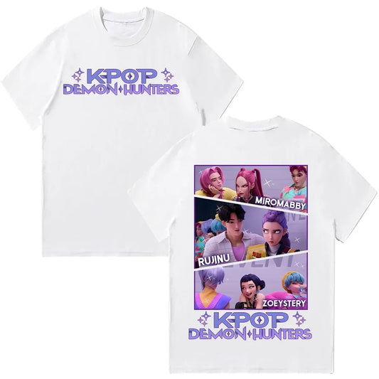Kpop Demon Hunters BABY HUNTRIX Saja Boys Tees Summer Short Sleeve TShirts
