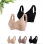 Wireless Bra for Women 2025 – No Underwire, Solid Color, 4-Row Hooks, Anti-Sag Support
