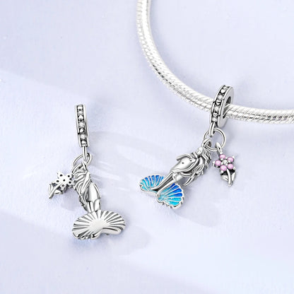 Original Charms 925 Silver Plated Bee Moon Star Pendant Fit Bracelet Making For Woman Fashion Jewelry