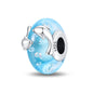 Blue Series 925 Sterling Silver Turtle,Whale & Seahorse Dangle Charm Fits Bracelet Kids Ocean Jewelry Accessories