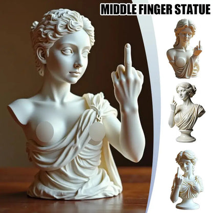 Funny Middle Finger Venus Statue Funny Goddess Statue 3d Resin Office Home Cultural Decoration Design Unique Ornaments Craft