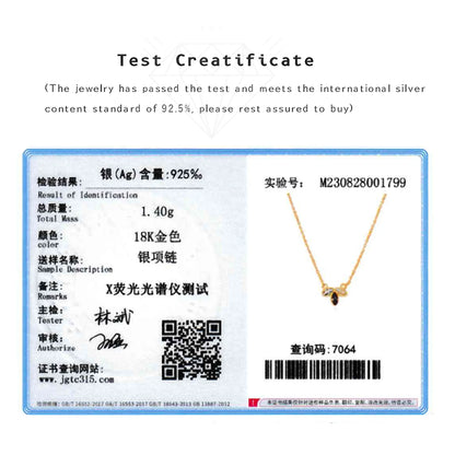 ANDYWEN 925 Sterling Silver Gold Three Zircon Queen Flower Pendant Necklace Long Choker Women Wedding Luxury FineJewelry Gift