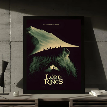 Movie L-Lord O-Of T-The R-Rings Poster Sticky Posters Retro Kraft Paper Sticker DIY Room Bar Cafe Aesthetic Art Wall Painting