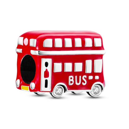 925 Sterling Silver Motorcycle Red Sports Car SUV Bus Car Keys Charm Pendants For Women Fit DIY Bracelets Party Birthday Jewelry