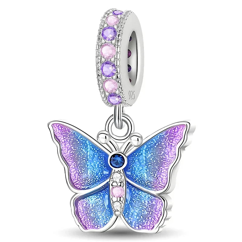 925 Sterling Silver Panda  Butterfly Kapibala Octopus Charms Beads Fit Original Pan Bracelet Bangle High Quality DIY Jewelry