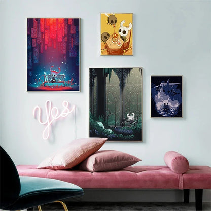 Hollow Knight Anime Videogame Aesthetic Canvas Painting Posters and Prints Wall Art Picture for Bedroom Home Decor