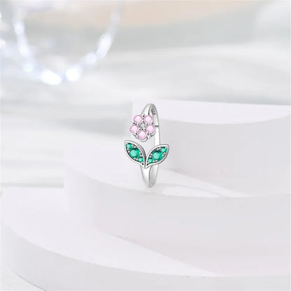 New 925 Sterling Silver Open Ring Hollow Rose Infinite Love Simple Ring Women Wedding Engagement Party Jewelry Gift