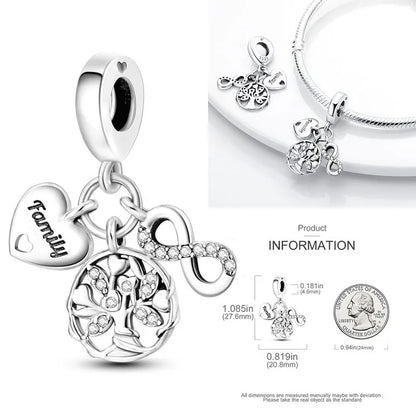 Charms 925 Original Fit 3mm 925 Original Charm Bracelet Women 925 Silver Hot Sale Pendant Beads DIY Jewelry Gift 2024 New