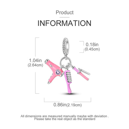 Original Charms 925 Silver Plated Bee Moon Star Pendant Fit Bracelet Making For Woman Fashion Jewelry