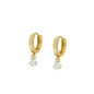 JINFU Gold Plated Earrings Set For Women Boho Style CZ Zircon Women's Clip Stud Dangle Hoop Earrings 2022 Jewelry Wholesale