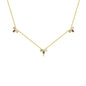 ANDYWEN 925 Sterling Silver Gold Three Zircon Queen Flower Pendant Necklace Long Choker Women Wedding Luxury FineJewelry Gift
