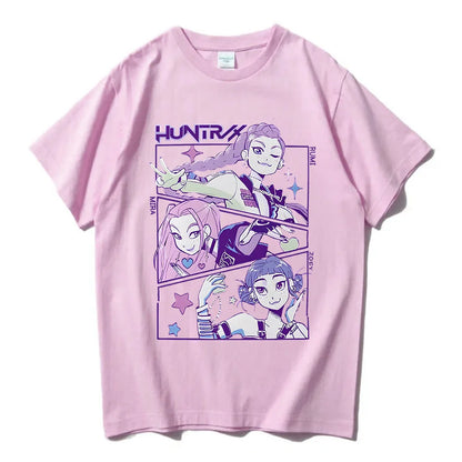 KPop Demon Hunters T-shirt Summer Short Sleeve
