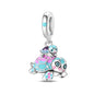 Blue Series 925 Sterling Silver Turtle,Whale & Seahorse Dangle Charm Fits Bracelet Kids Ocean Jewelry Accessories