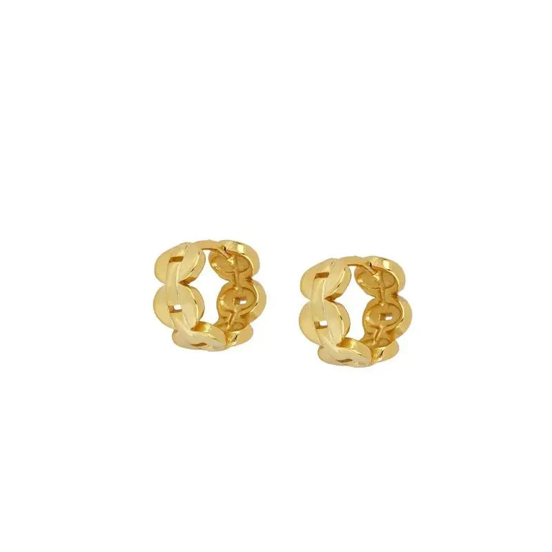 JINFU Gold Plated Earrings Set For Women Boho Style CZ Zircon Women's Clip Stud Dangle Hoop Earrings 2022 Jewelry Wholesale
