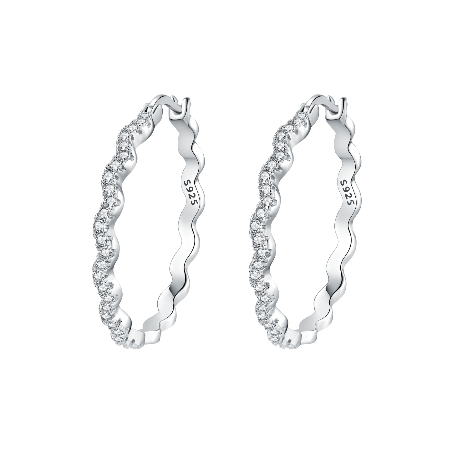 CYMYSS 2025 New 925 Sterling Silver Classic Hollow-out Versatile Hoop Earrings for Women Fine Jewelry Ideal Birthday Party Gifts