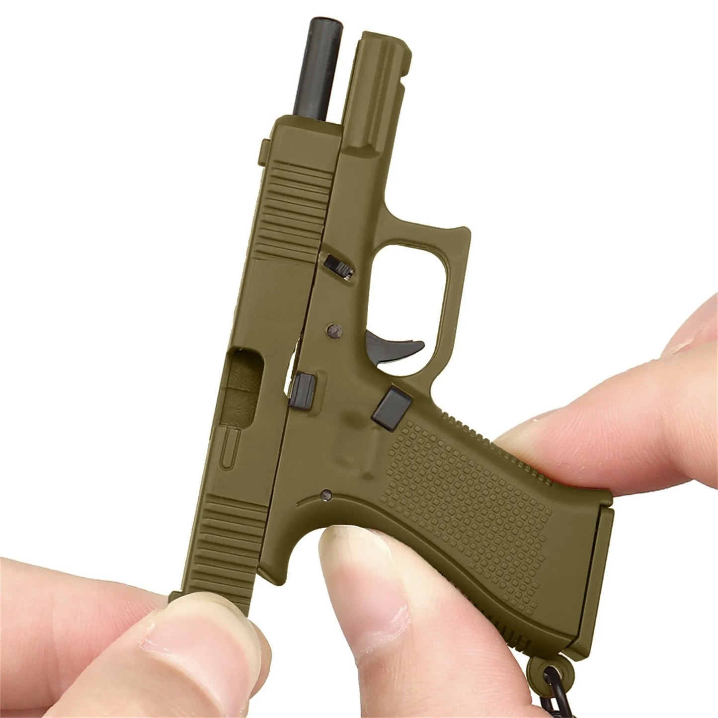 Personalized Mini Key Pendant Plastic Miniature Pistol Shaped Keychain Charm Realistic Model Removable Magazine Hangs Decoration