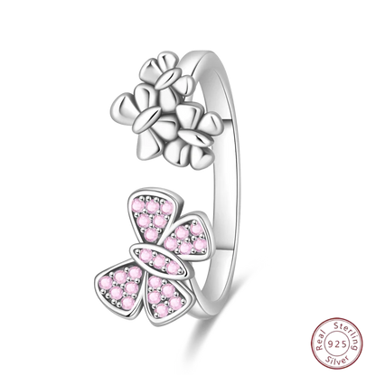 New 925 Sterling Silver Open Ring Hollow Rose Infinite Love Simple Ring Women Wedding Engagement Party Jewelry Gift