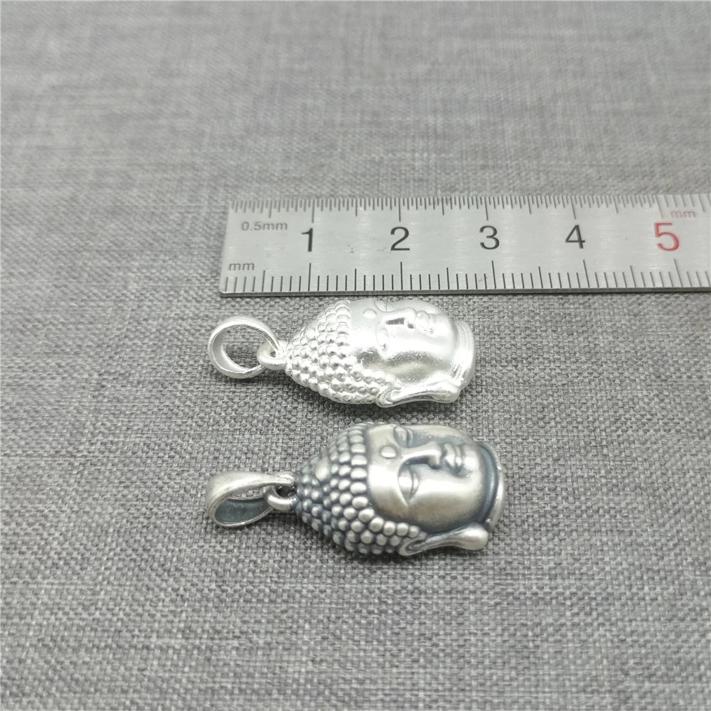 990 Fine Silver Buddha Charm Sterling Silver Buddhist Pendant for Necklace LIGHT WEIGHT