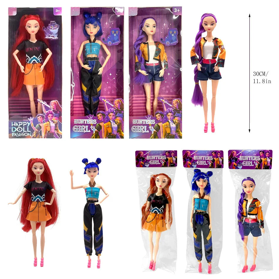 KPop Demon Hunters Standing Up Ornament Acrylic Superstar Desktop Stand Decor Anime Figures Craft Creative Gifts for Fan Lover