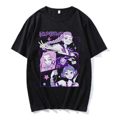 KPop Demon Hunters T-shirt Summer Short Sleeve