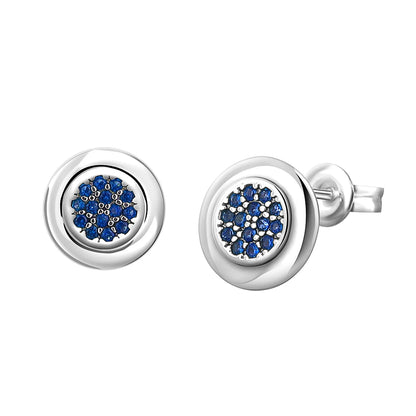 European New S925 Silver Zircon Heart-ShapedColored Earrings Suitable For Women's Holiday Exquisite Charm Jewelry Gifts