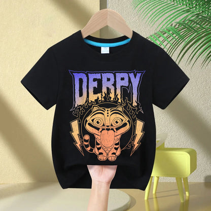 KPop Demon Hunters Rumi Zoey Mira Neck Cartoon Kids T-shirt