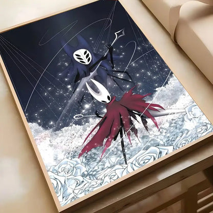 Cute Characte Game Hollow Knight Silksong-Cool Poster Canvas painting with prints Home bedroom living room decoration gift