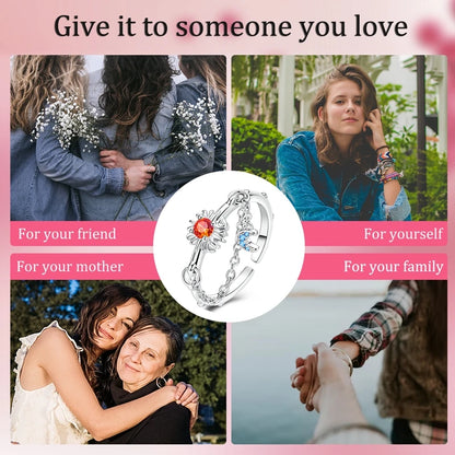 New 925 Sterling Silver Open Ring Hollow Rose Infinite Love Simple Ring Women Wedding Engagement Party Jewelry Gift