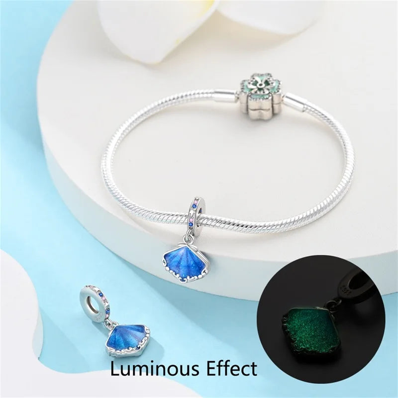 Blue Series 925 Sterling Silver Turtle,Whale & Seahorse Dangle Charm Fits Bracelet Kids Ocean Jewelry Accessories