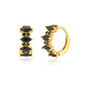 Luxury 925 Sterling Silver Ear Needle Flower Colorful Crystal Gold Earring For Women Hoop Earrings Trend Jewelry  Accessories