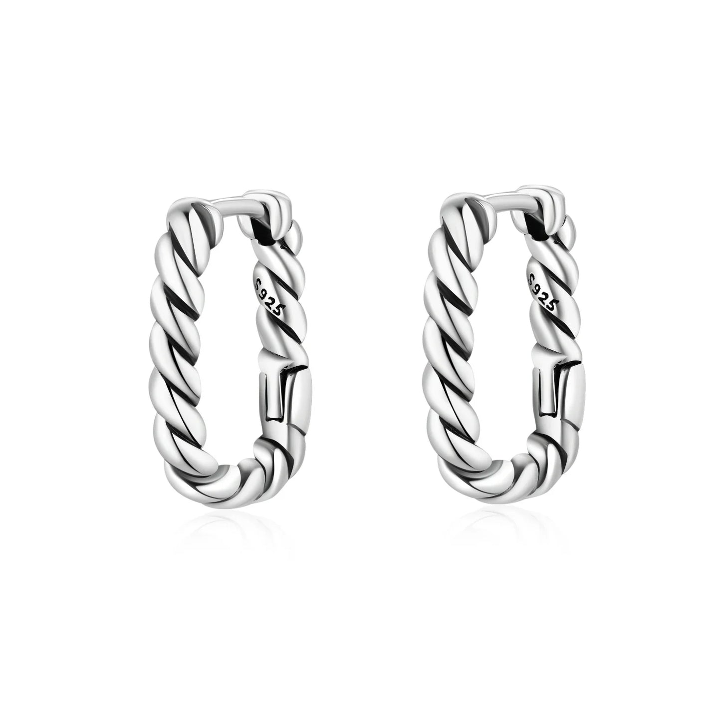 CYMYSS 2025 New 925 Sterling Silver Classic Hollow-out Versatile Hoop Earrings for Women Fine Jewelry Ideal Birthday Party Gifts