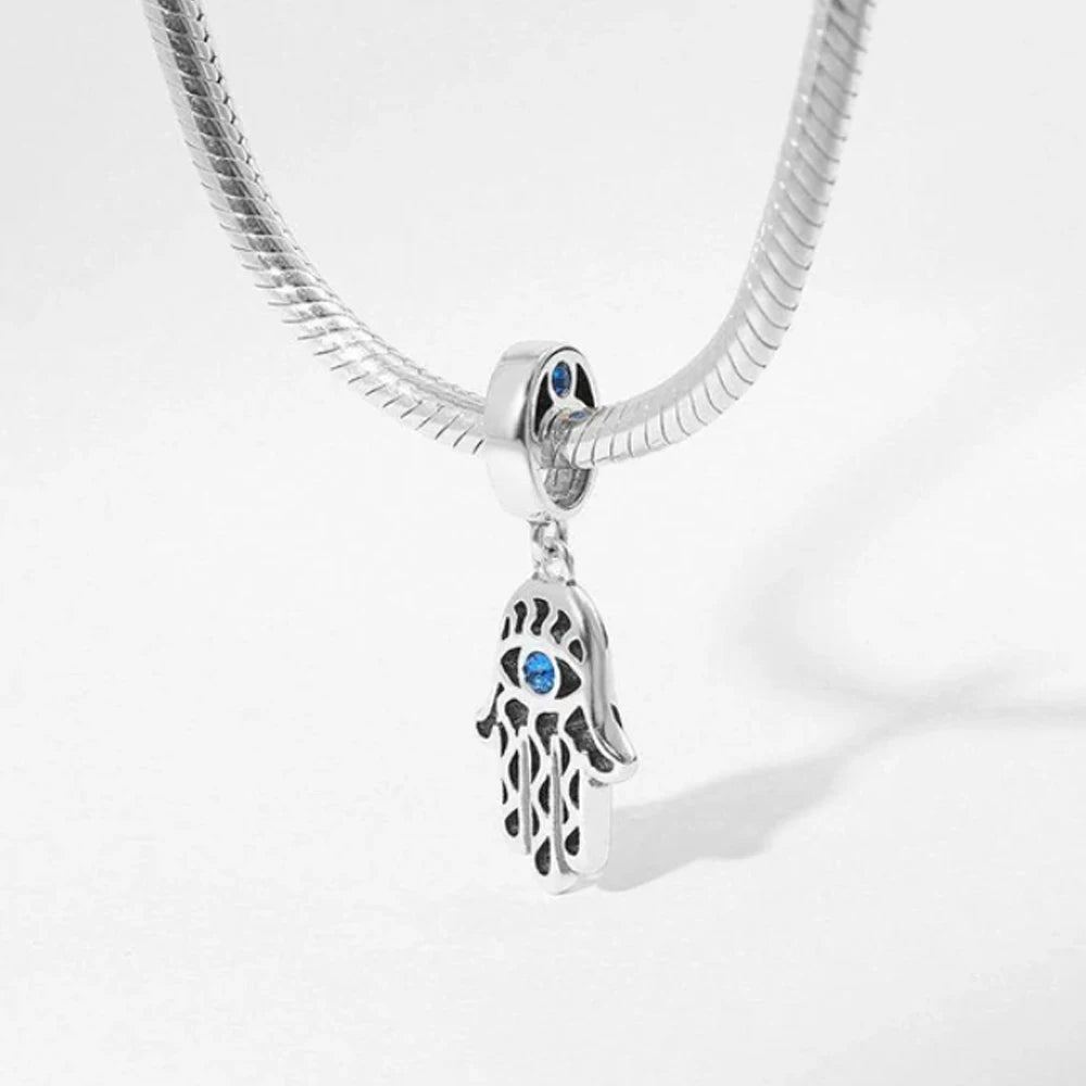 New 925 Silver Eye Palm Skull Wings Sun Pendants Charms Beads Fit Original Bracelet Accessories DIY Jewelry For Women