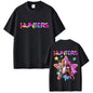 Movie KPop Demon Hunters Rumi Mira Zoey Saja Boys Derpy Tiger Double Sided Print T-shirt