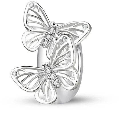 925 Sterling Silver Panda  Butterfly Kapibala Octopus Charms Beads Fit Original Pan Bracelet Bangle High Quality DIY Jewelry