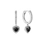 European New S925 Silver Zircon Heart-ShapedColored Earrings Suitable For Women's Holiday Exquisite Charm Jewelry Gifts