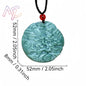 Light Green Natural Jade Flower Heart Pendant Necklace Real Jewellery Carved Gemstone Fashion Charm Amulet Gifts for Women Men