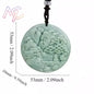 Light Green Natural Jade Flower Heart Pendant Necklace Real Jewellery Carved Gemstone Fashion Charm Amulet Gifts for Women Men
