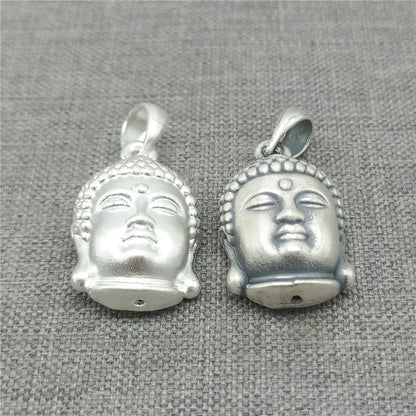 990 Fine Silver Buddha Charm Sterling Silver Buddhist Pendant for Necklace LIGHT WEIGHT