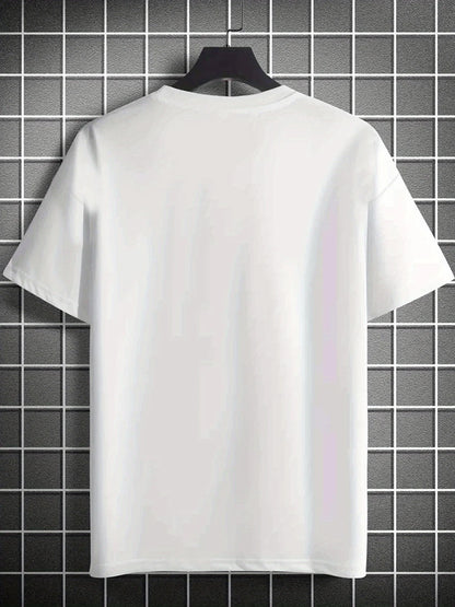 Cartoon Duck Graphic Peace Slogan Print T-shirt