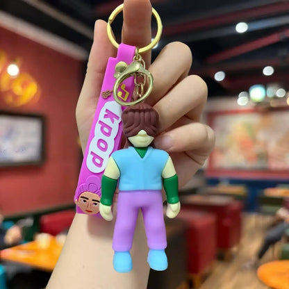 Super popular KPop Devil Hunter Peripheral Widget Rumi Mira Zoe PVC Keychain Backpack Decoration Widget Accessories Toys
