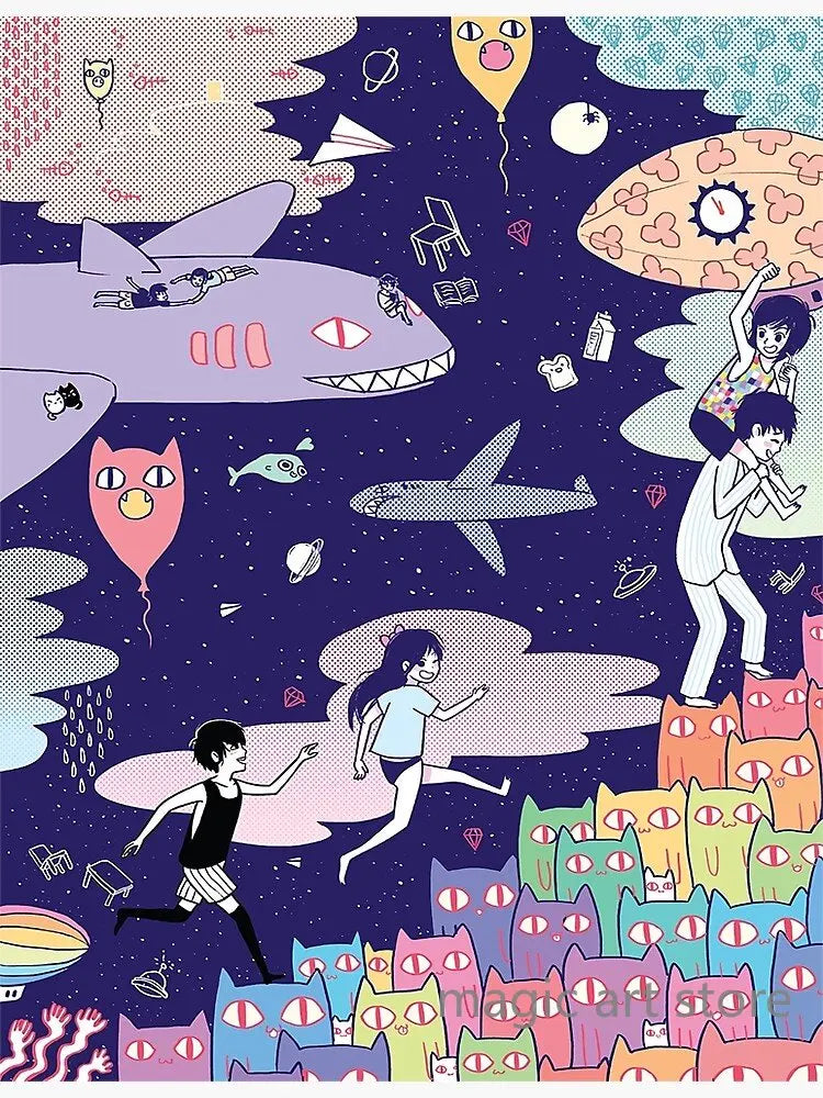 Horror Anime Style Video Game Omori Main Character Game Scene Art Poster Canvas Painting Wall Print Picture Room Home Bar Decor